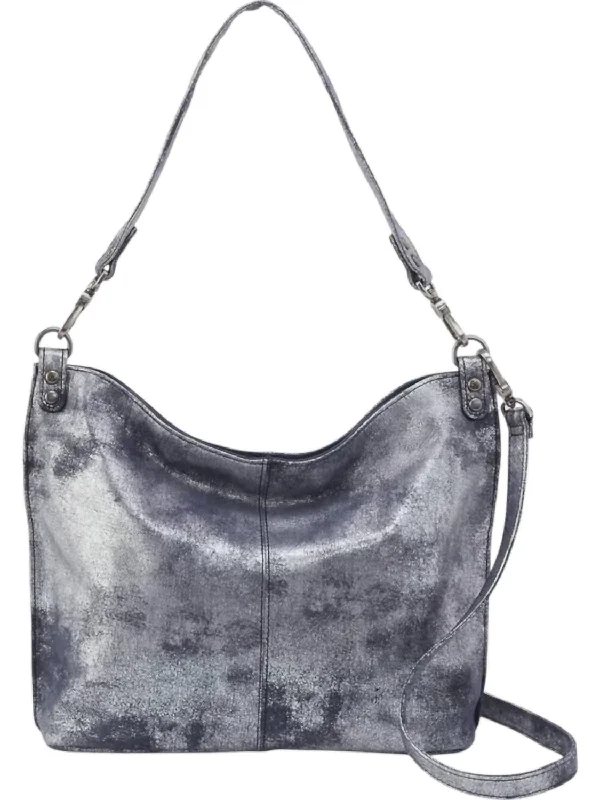 Women's Pier Shoulder Bag/crossbody Bag In Blue Pewter