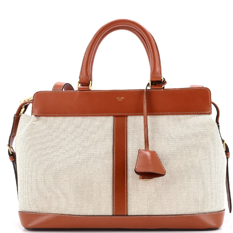 Cabas de France Tote Canvas with Leather Medium