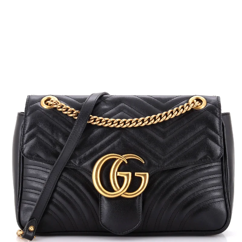 GG Marmont Flap Bag Matelasse Leather Medium