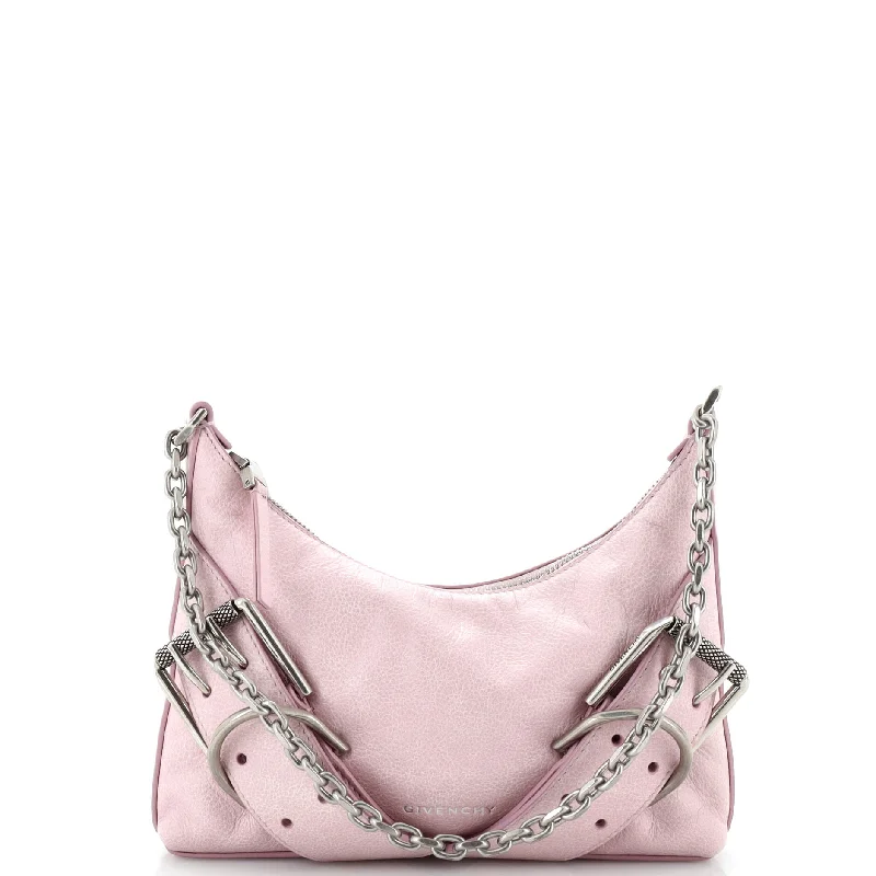 Voyou Boyfriend Chain Shoulder Bag Aged Leather Small