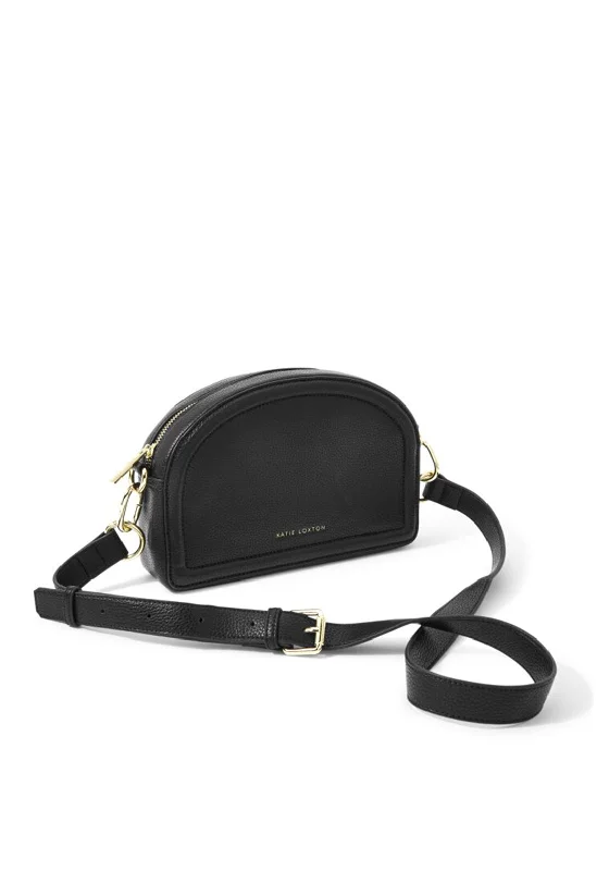 Katie Loxton Keira Half Moon Crossbody Bag, Black