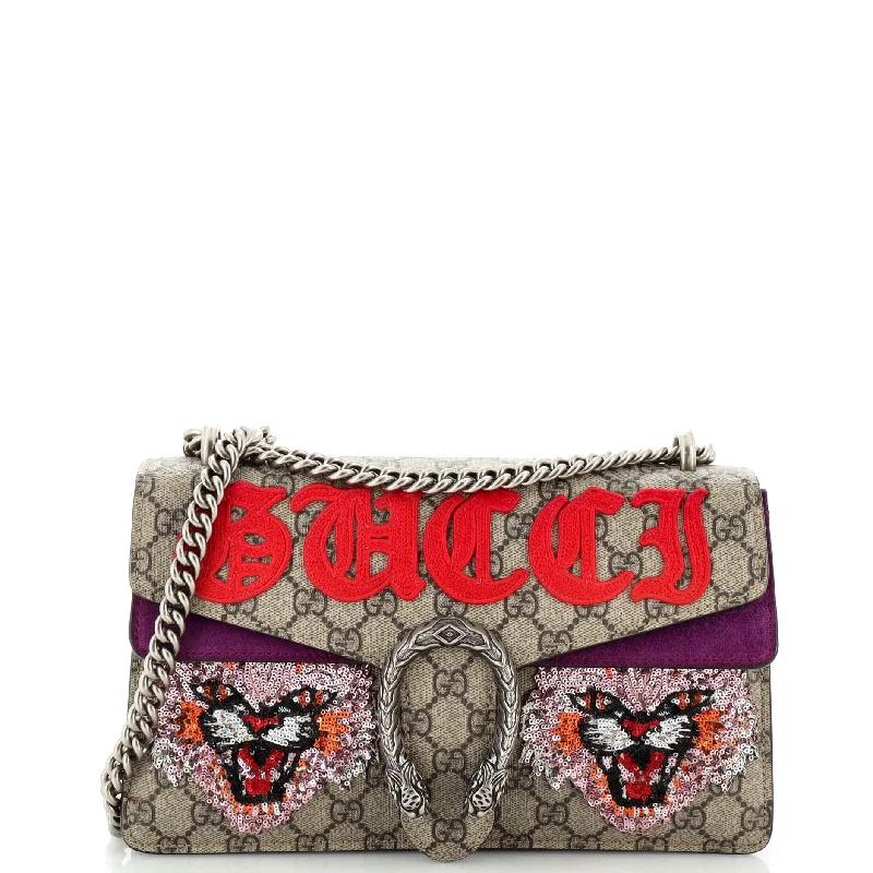 Dionysus Bag Embroidered GG Coated Canvas Small