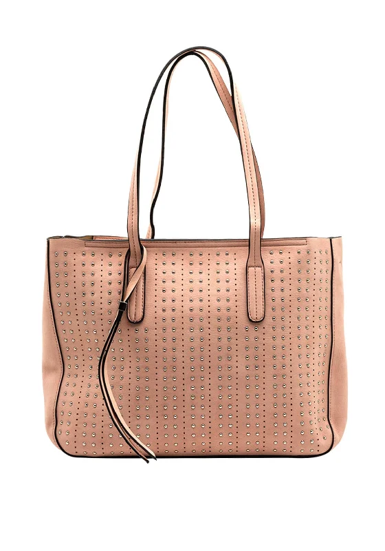 Zen Collection Studded Large Shopper Bag, Rose Pink