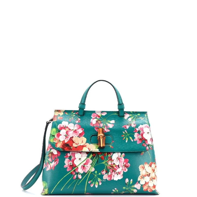 Bamboo Daily Top Handle Bag Blooms Print Leather Small