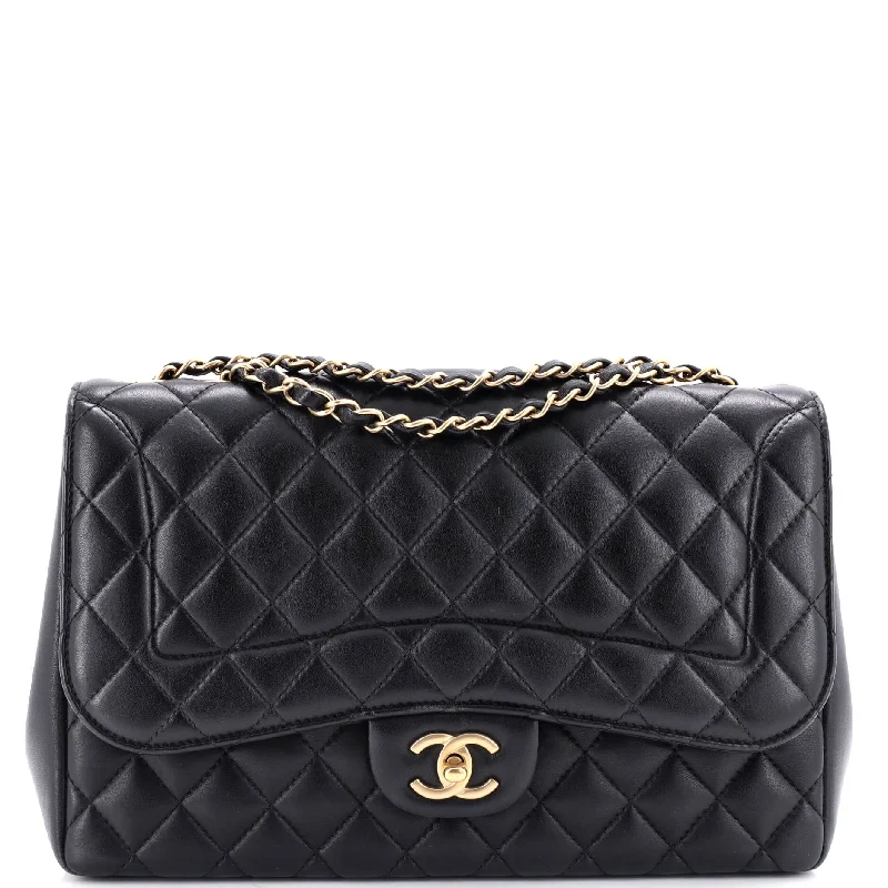 Mademoiselle Chic Flap Bag Quilted Lambskin Jumbo