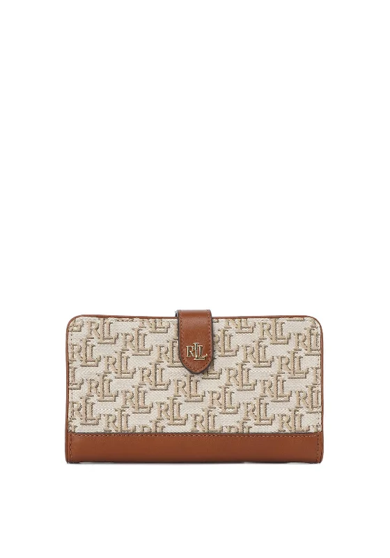 Ralph Lauren Large Billfold Wallet, Tan Multi