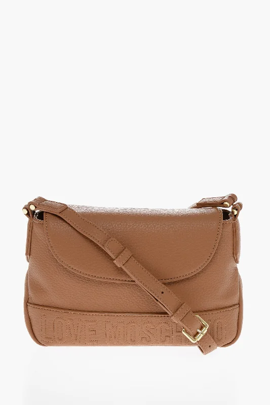 Moschino Love Textured Faux Leather Crossbody Bag