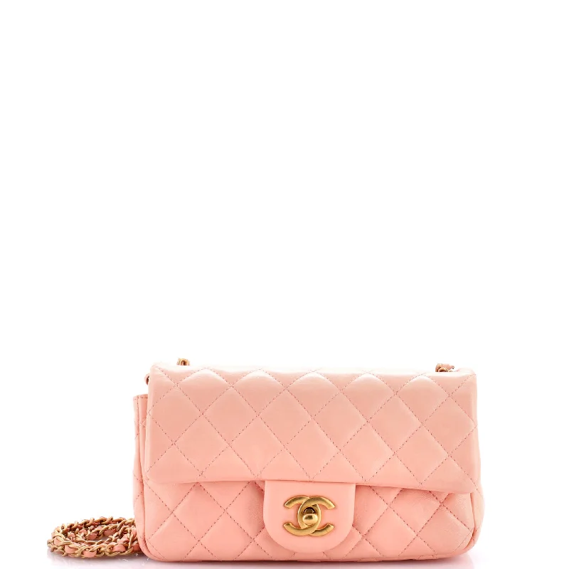 Pearl Crush Flap Bag Quilted Lambskin Mini