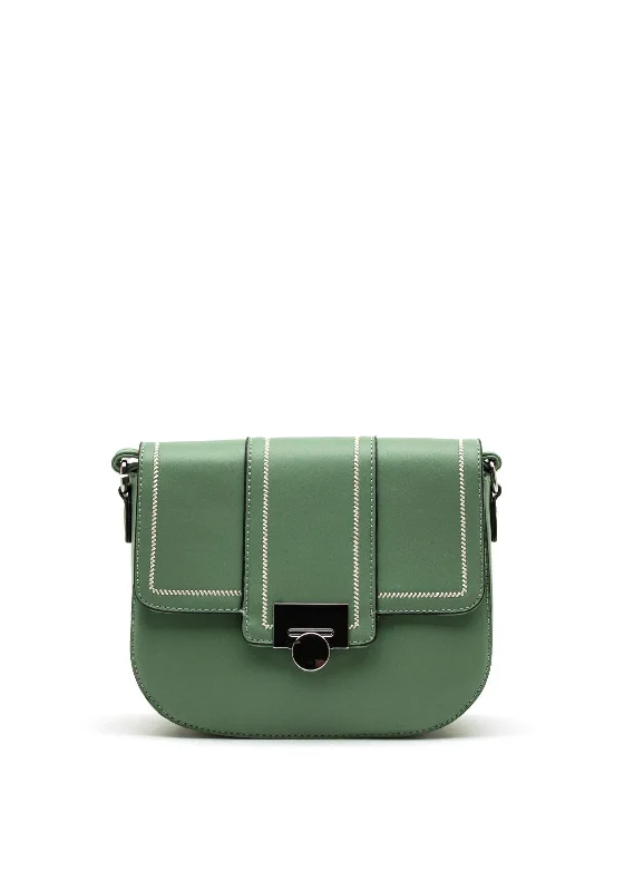 Zen Collection Flap Small Crossbody Bag, Green