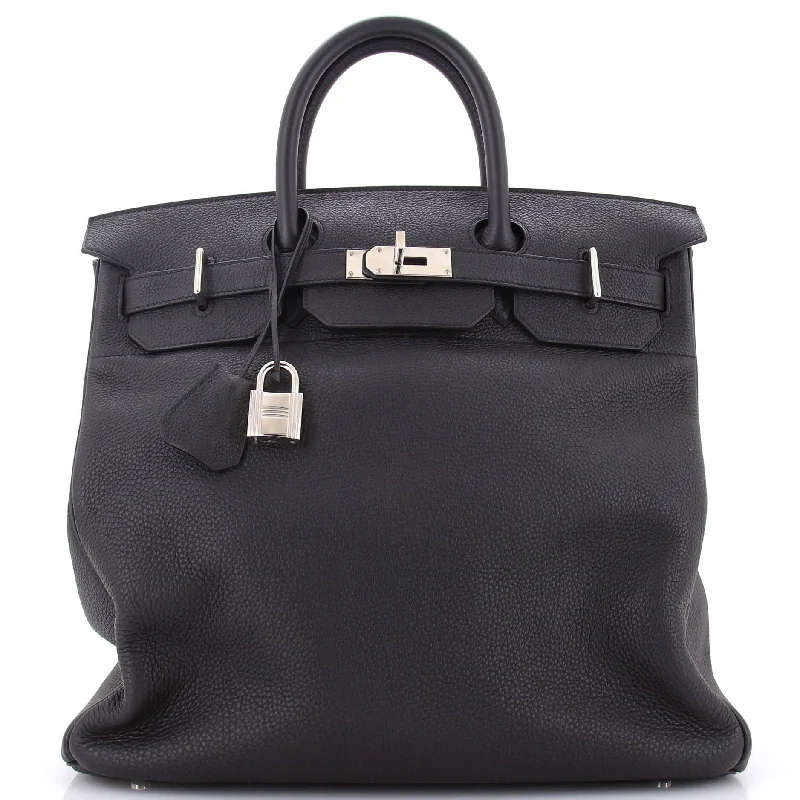 HAC Birkin Bag Noir Togo with Palladium Hardware 40