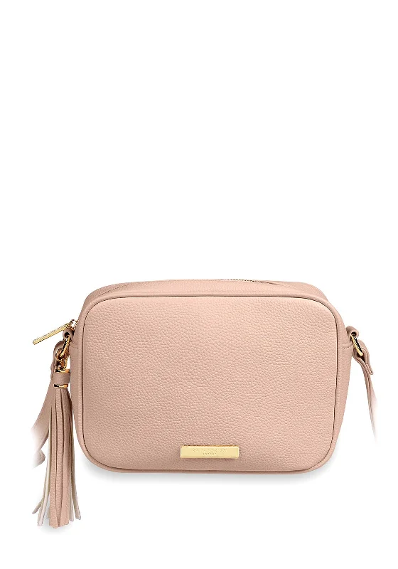 Katie Loxton Sophia Tassel Top Zip Crossbody Bag, Pink