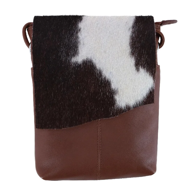 Women's Western Leather Cow Print Crossbody Purse