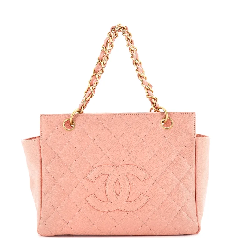 Petite Timeless Tote Quilted Caviar