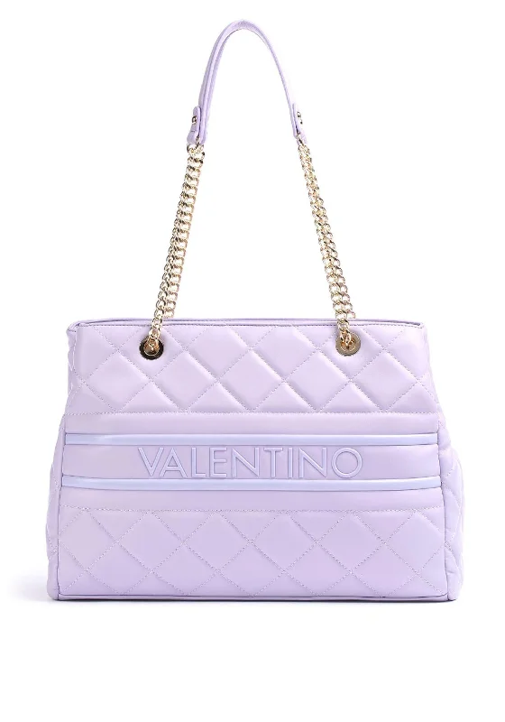 Valentino Ada Quilted Large Shoulder Bag, Lilac