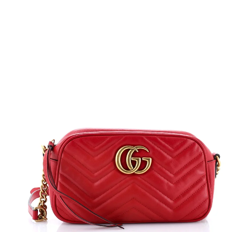 GG Marmont Shoulder Bag Embellished Matelasse Leather Small