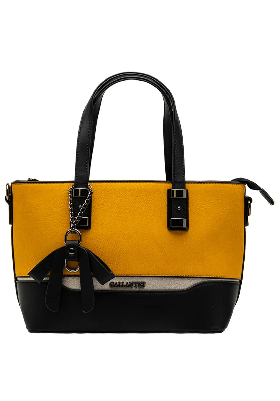 Zen Collection Charm Detail Shoulder Handbag, Yellow