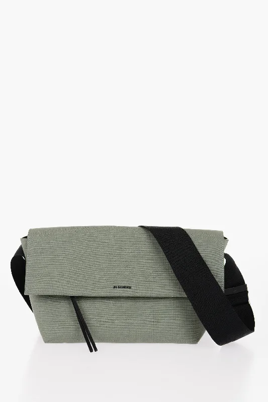 Jil Sander Utility Crossbody Bag With Snap Closure