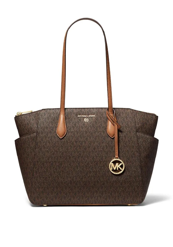 MICHAEL Michael Kors Marylin Logo Print Tote Bag, Brown & Acorn