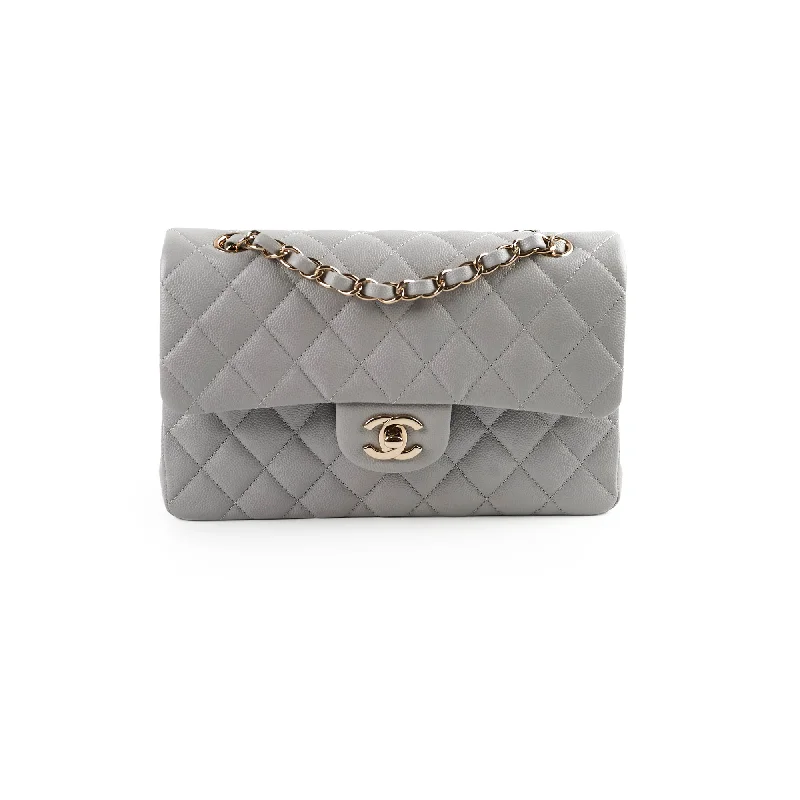 Chanel Classic Small Flap 21A Grey Caviar