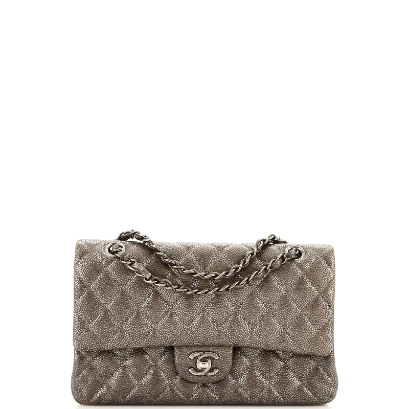 Classic Double Flap Bag Quilted Caviar Medium