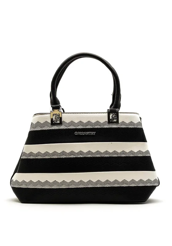 Zen Collection Two Tone Shopper Bag, Black & White