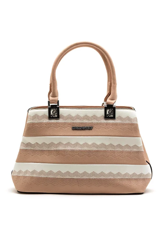 Zen Collection Two Tone Shopper Bag, Pink & White