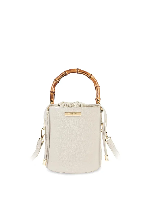 Katie Loxton Jourdan Bamboo Handle Bucket Bag, Off White