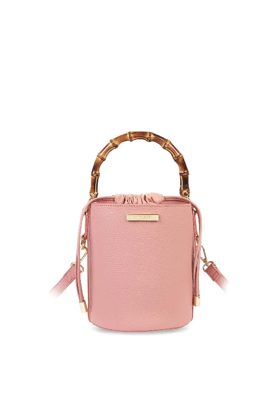 Katie Loxton Jourdan Bamboo Handle Bucket Bag, Pink