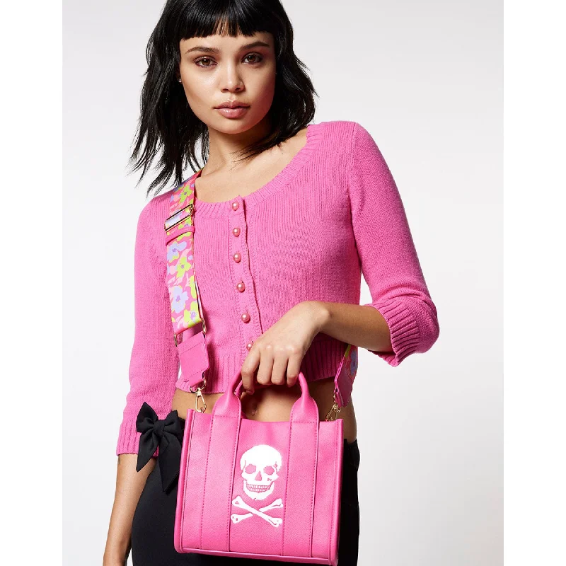 Skully Deboss Mini Tote Pink