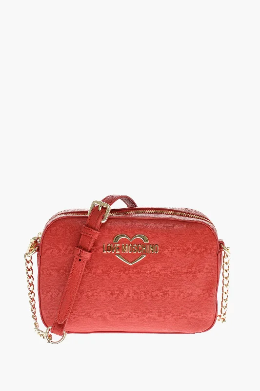 Moschino Love Faux Leather Crossbody Bag With Mini Heart-Shaped Pouch