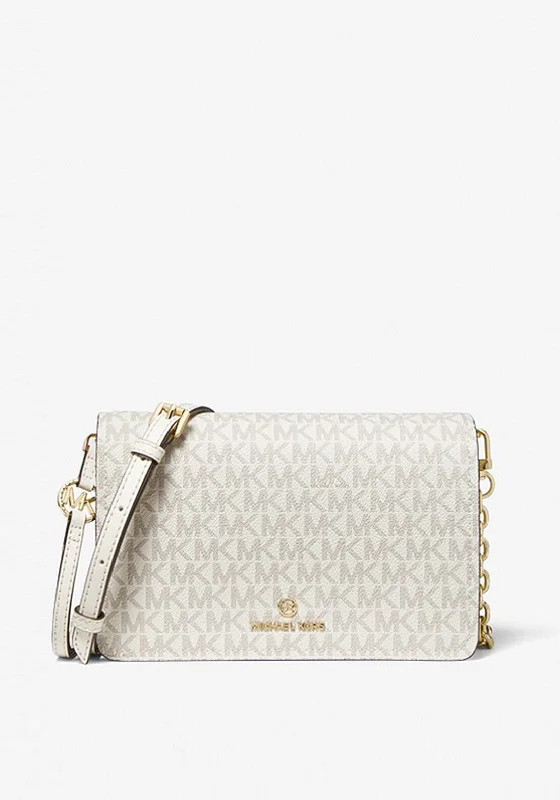 MICHAEL Michael Kors Jet Set Logo Small Crossbody Bag, Vanilla