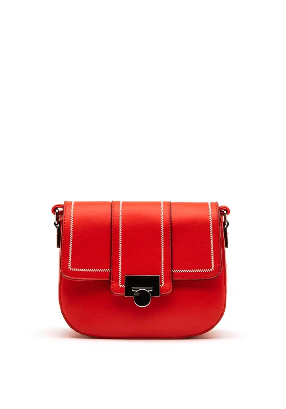 Zen Collection Flap Small Crossbody Bag, Red