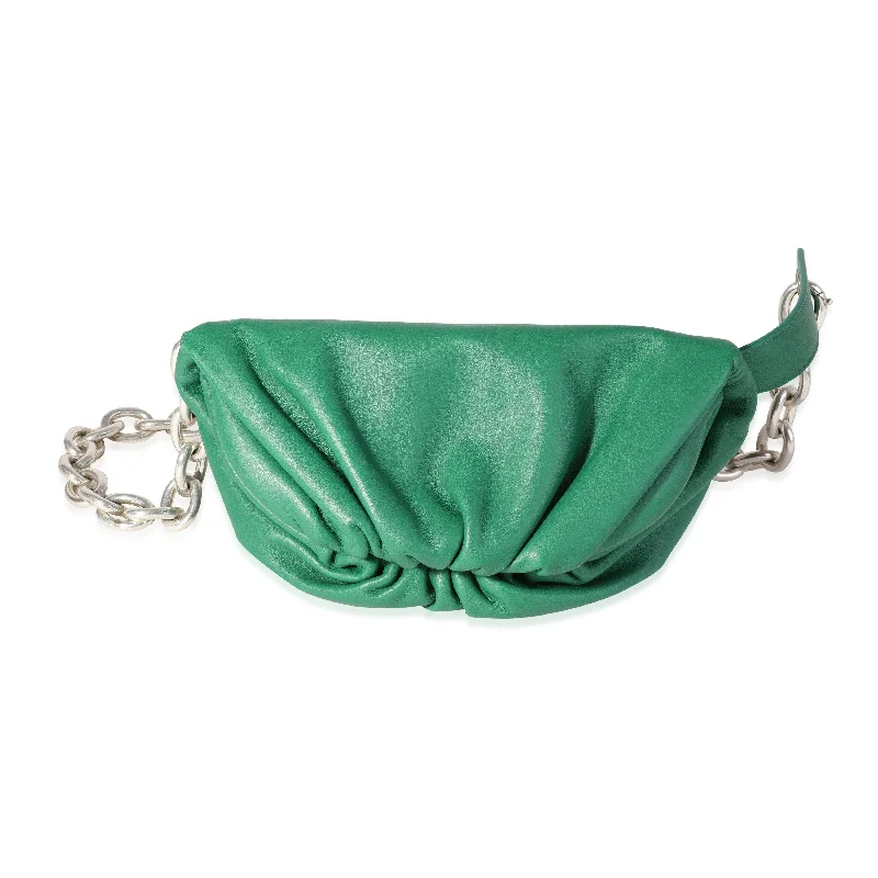 Bottega Veneta Green Nappa Belt Chain Pouch