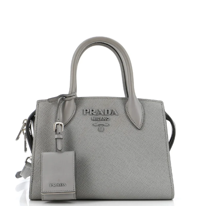 Monochrome Tote Saffiano with City Calf Small