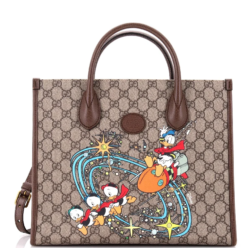 Disney Donald Duck Convertible Tote Printed GG Coated Canvas Medium