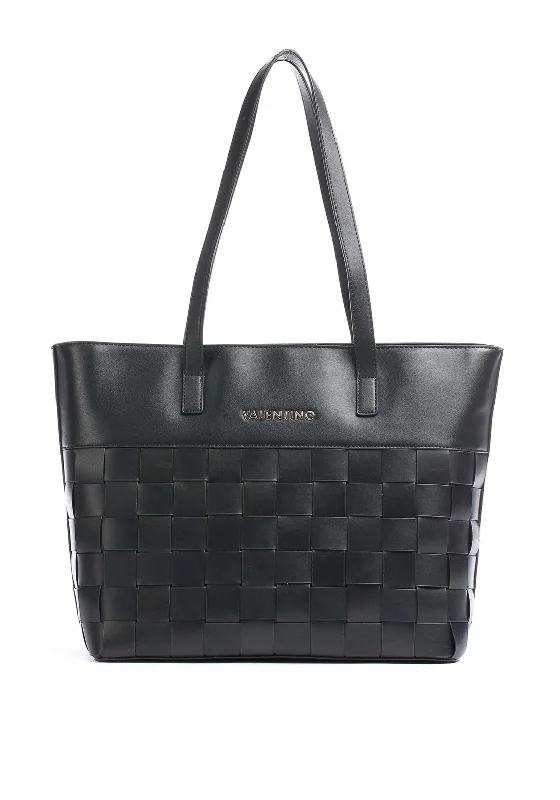 Valentino Handbags Paloma Large Woven Tote Bag, Nero