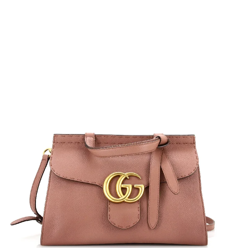 GG Marmont Top Handle Bag Leather Small