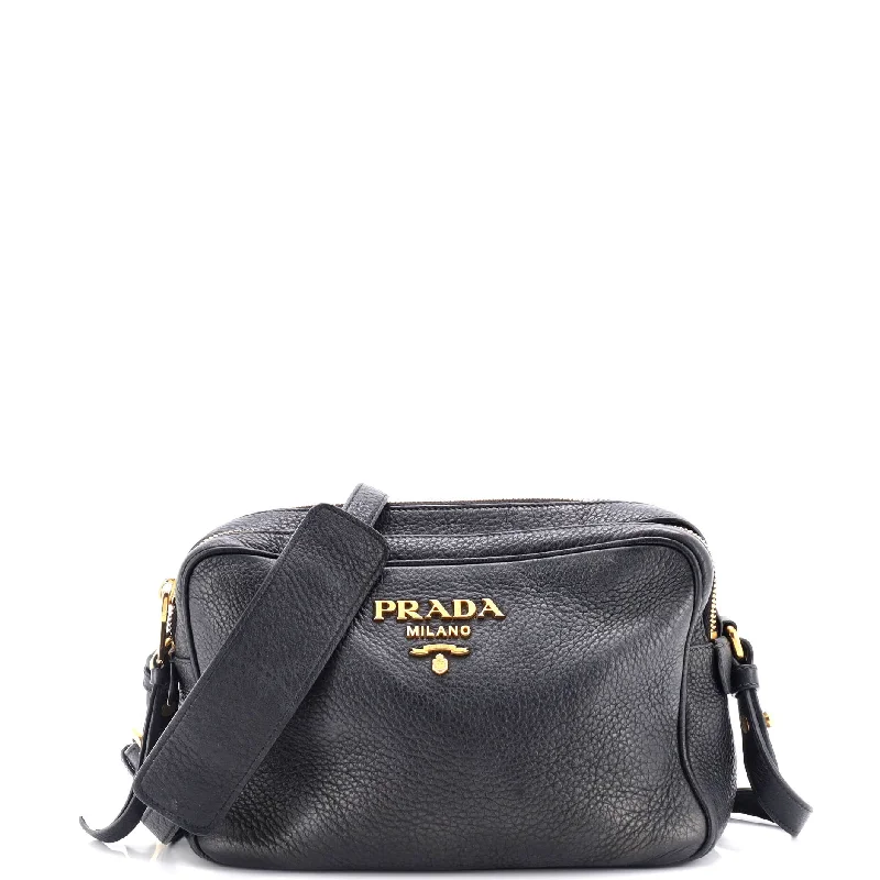 Dual Strap Double Zip Camera Bag Vitello Daino