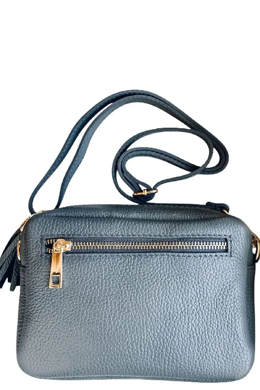 Women's Mini Italian Leather Bag In Grey