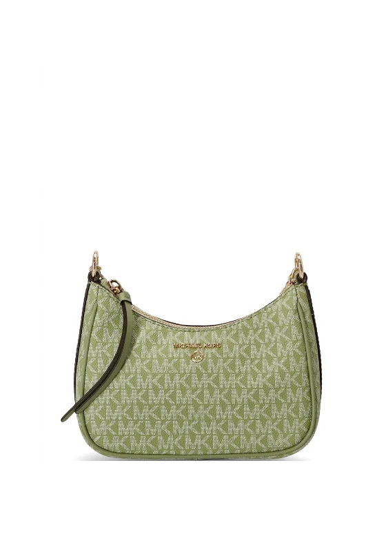 MICHAEL Michael Kors Jet Set Charm Small Logo Shoulder Bag, Light Sage