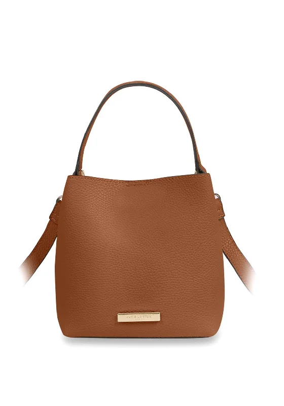 Katie Loxton Lucie Button Close Crossbody Bag, Cognac