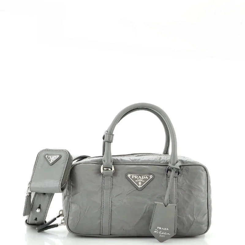 Re-Edition Top Handle Bauletto Bag Nappa Antique Medium