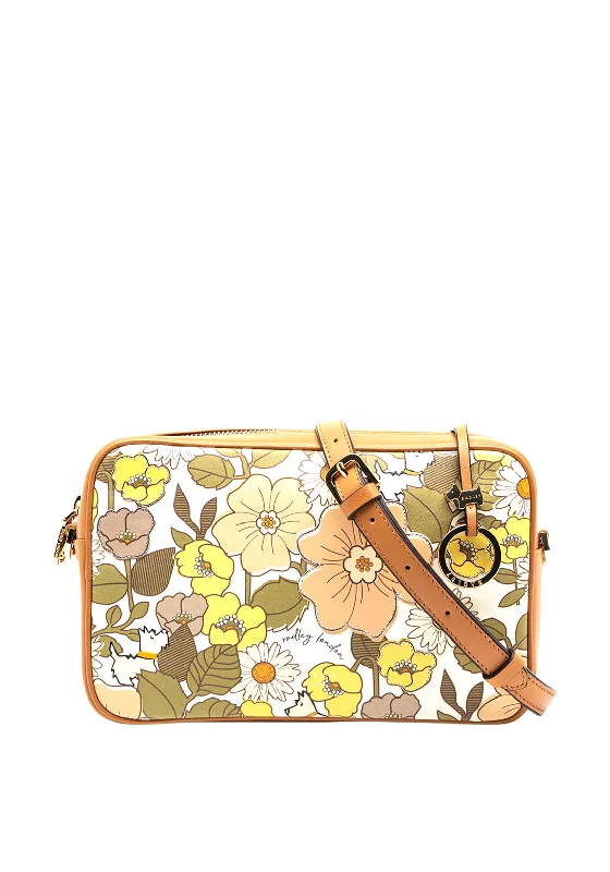 Radley Manor Grove 60’s Floral Small Camera Bag, Tan