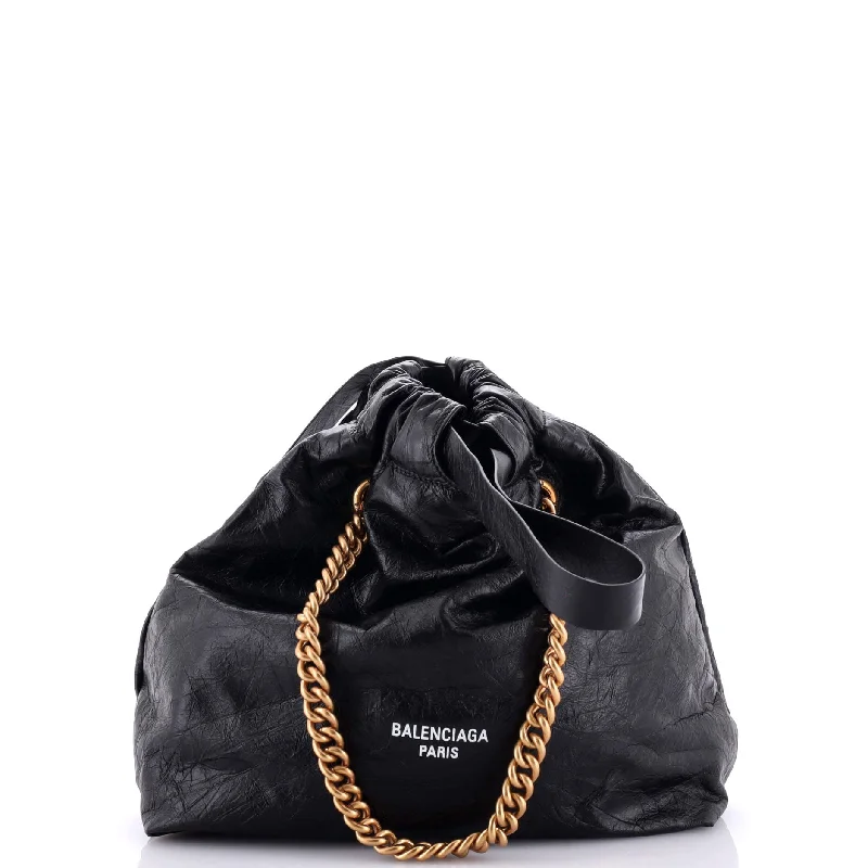 Crush Chain Tote Leather Small