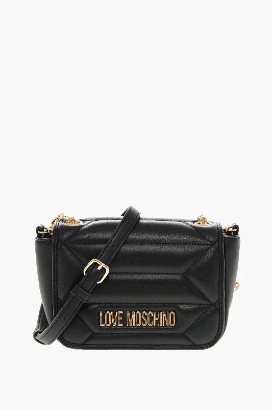 Moschino Love Quilted Faux Leather Kaleidoscope Crossbody Bag With Go