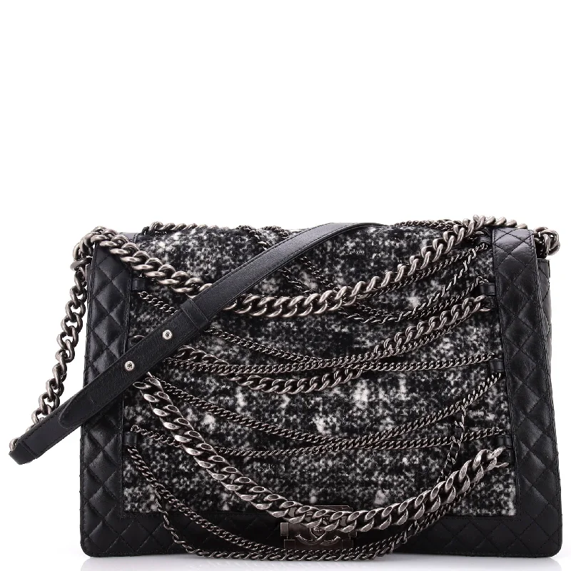 Boy Flap Bag Enchained Tweed XL