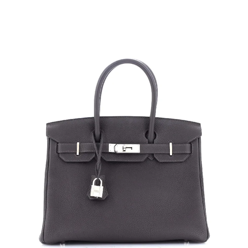 Birkin Handbag Macassar Togo with Palladium Hardware 30