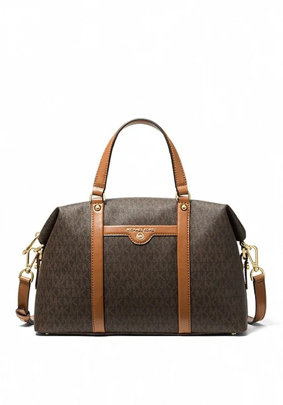 MICHAEL Michael Kors Beck Medium Logo Satchel, Brown & Acorn