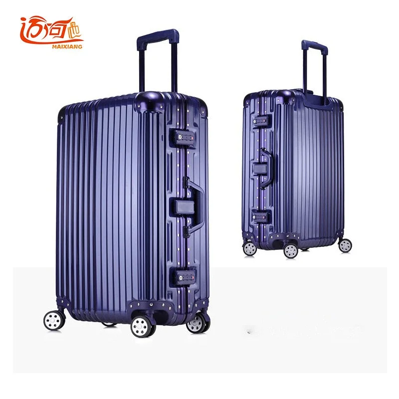 Aluminum Frame+Pc+Abs Children'S Suitcases Trolley Luggage, 20"24"26"29"Inch Carry On Luggage,Water