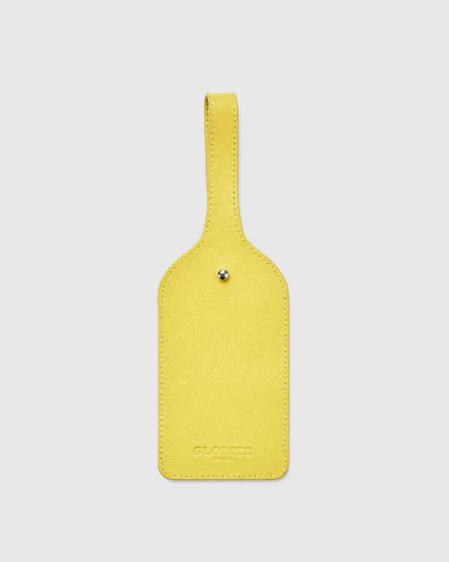 Leather Luggage Tag - Canary Yellow